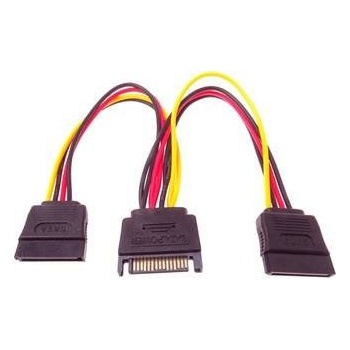 PREMIUMCORD SATA napájecí (Y) k HDD (2xF/1xM, 16cm, rozdvojka)