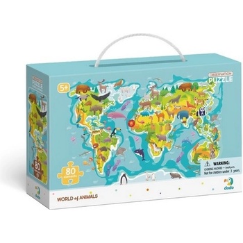 Dodo s hledáním obrázků Mapa světa 80 dielov
