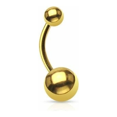 S4U Pozlacený piercing do pupíku banánek (1,6 x 11 mm) BS01017-161158