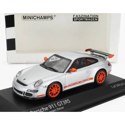 MINICHAMPS PORSCHE 911 997 GT3 RS COUPE 2006 - SILVER ORANGE 1:43