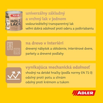 ADLER Slovensko Holzlack 0,125 l Matný