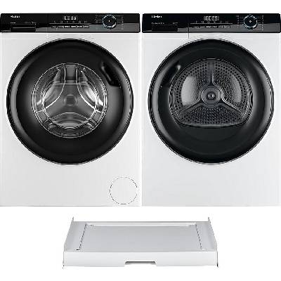 Set pračky a sušičky Haier Set Haier HD90-A3939-S + Haier HW90-BP14939-S + mezikus HASTKU108