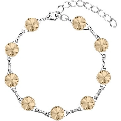 For You náramok Swarovski elements rivoli béžový LIGHT SILK Nar-riv-10-17