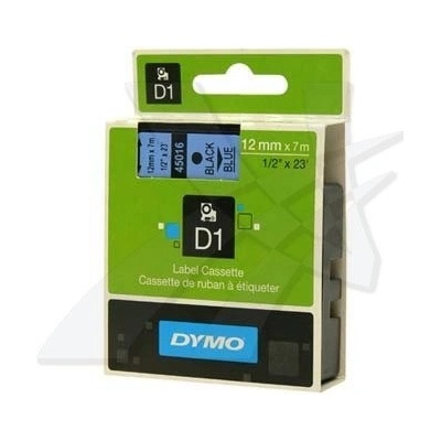 DYMO páska D1 12mm x 7m, čierna na modrej 45016