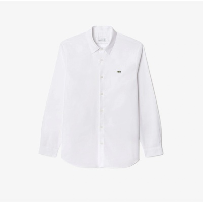 Lacoste Men's Long-Sleeve Oxford Shirt - White 001