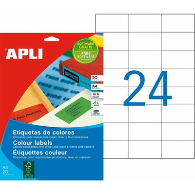 Apli 70 x 37mm, červená, 480 ks/bal. 18312