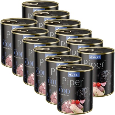 Piper Adult s treskou a paradajkami 12 x 800 g