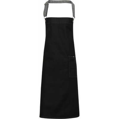 Premier PR 134 DISTRICT Denim zástera s trakmi black denim