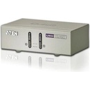 Aten CS-72U KVM switch USB 2PC audio, with custom cables 1,2m