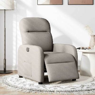 vidaXL 3302953 Elektrické polohovací textil taupe