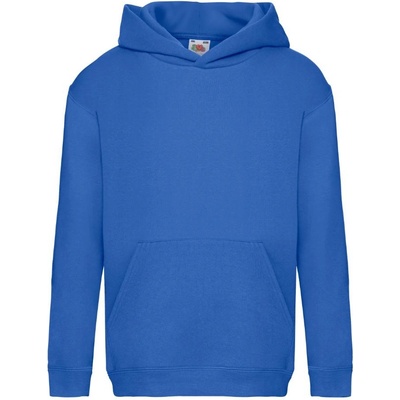 Fruit of the Loom detská mikina Kids Premium Hooded Sweat s kapucňou modrá kráľovská