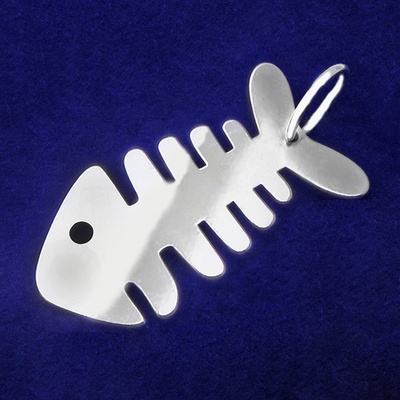 Klenotyn Přívěsek Fishbone ze stříbra KPRS074