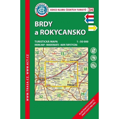 Trasa - KČT Laminovaná turistická mapa - Brdy a Rokycansko, 9. vydání, 2023