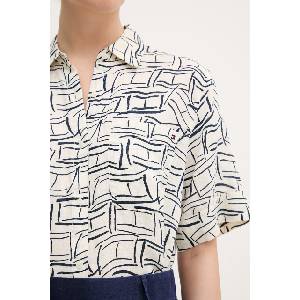Tommy Hilfiger риза дамска от лен (WW0WW48925) - answear - 121,24 лв