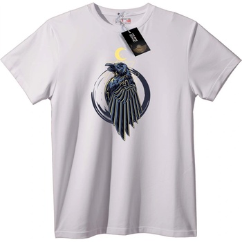 NOONEBRAND Тениска Викингска Ravens Луна - 3XL, White