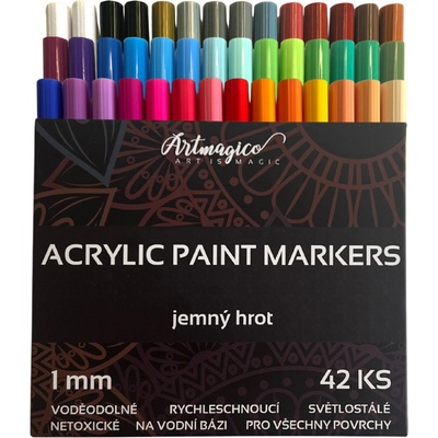 Artmagico akrylový popisovač 1 mm 42 ks 80296