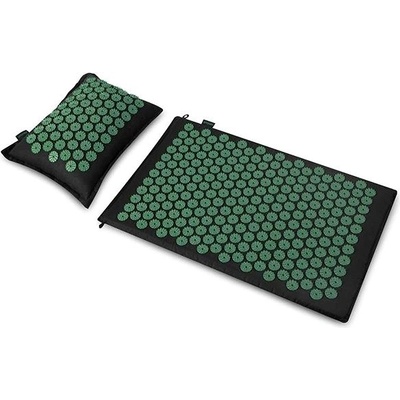 Spokey Akumat Akupresurní masážní podložka s polštářem zelená