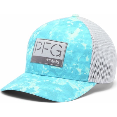 Columbia PFG Camo Mesh Ball Cap Blue Echo Seamoss Print 1523411462
