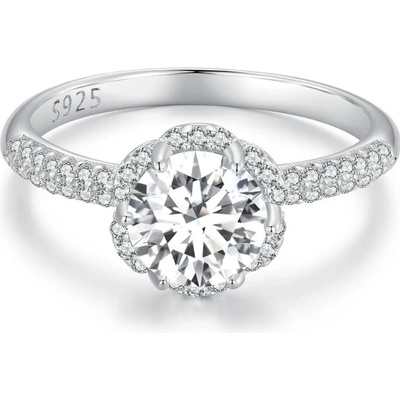 OLIVIE Strieborný zásnubný prsteň MOISSANITE 9180