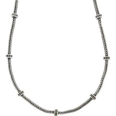 InfinitySilver Strieborná oxidovaná retiazka s valčekmi 2021048B50