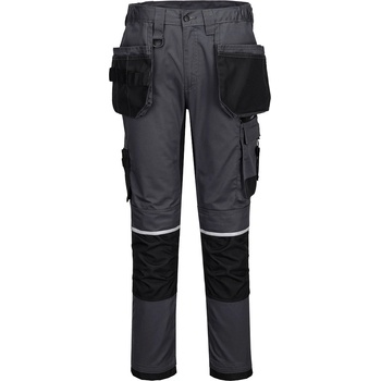 Portwest wx2 cd845 eco craft КОБУР / Панталон с еластична талия, къс - сив uk 30/eu 46 (cd845mgs30)