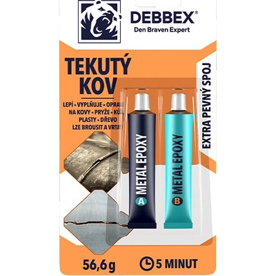Den Braven Tekutý kov Metal Epoxy dvousložkové epoxidové lepidlo 56,6 g