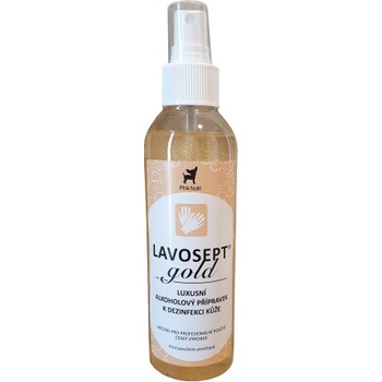 Lavosept Gold višeň luxusní dezinfekce kůže na ruce pro profesionální použití více jak 75% alkoholu rozprašovač 200 ml
