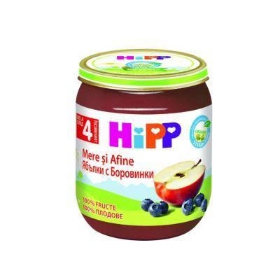 HiPP Пюре hipp, Био ябълки, боровинки, 125г, 9062300134206