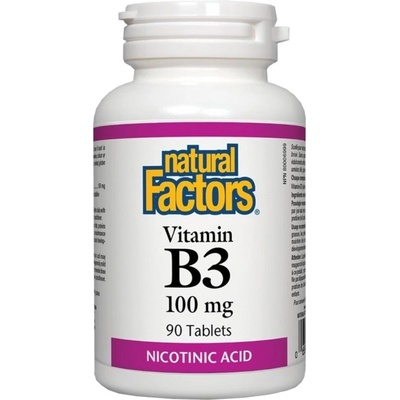 Natural Factors Vitamin B3 / Niacin 100 mg [90 Таблетки]