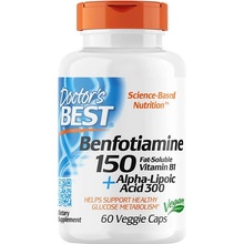 Doctor's Best Benfotiamine with Alpha Lipoic Acid vitamin B1 s kyselinou lipoovou 300 mg 60 rostlinných kapsúl