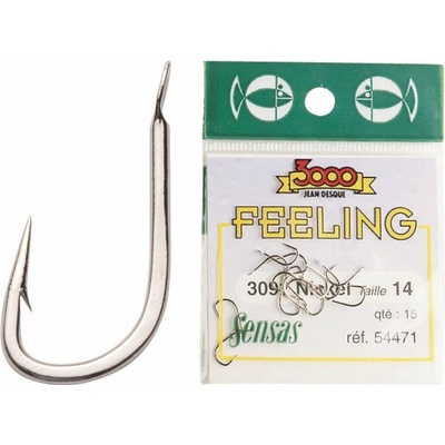 Sensas Háčky Feeling 3091 Nickel 15ks - vel.12