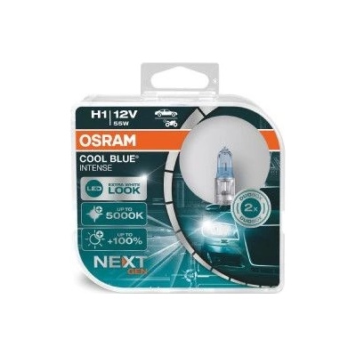 Osram Cool Blue Intense H1 P14,5s 12V 55W 64150CBN-2HB 2 ks