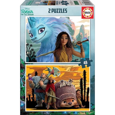 Educa - Puzzle 2x48 Raya and last dragon - 40 - 99 piese