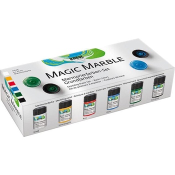 Kreul Magic Marble Комплект цветове за мрамориране Basic Colours 6 x 20 ml (73600)