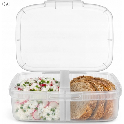 CURVER Snap Box Dóza s přepážkou Transparentní 1,8 l