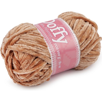 Pletací žinylková příze Doffy 100 g Varianta: 7 (979) béžová, Balení: 1 ks 57432/146170/264054
