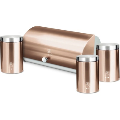 Pro-Tech shop Nerezový chlebník so sadou 3 dóz Metallic Line Rose Gold 55500