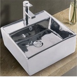 Inter Ceramic Умивалник за баня 869, хром за плт 41х41 см (icb 869 chrome)