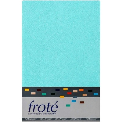 Scanquilt Prestieradlo froté svetlé tyrkysové 180x200x25