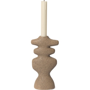 ferm LIVING Свещник за класическа свещ Yara 19, 5 см пясъчен цвят (1104268189)