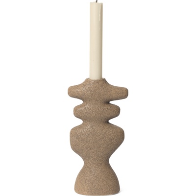 ferm LIVING Свещник за класическа свещ Yara 19, 5 см пясъчен цвят (1104268189)