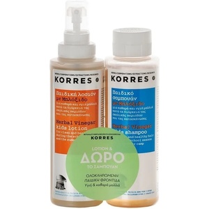 KORRES Сет за борба с въшки с оцет шампоан + лосион , Korres HERBAL VINEGAR Lotion 150mL & HERBAL VINEGAR Shampoo 150mL