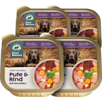 Pure Nature Dog Adult Krůtí a Hovězí 4 x 150 g