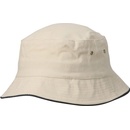 Bavlněný klobouk MB012 Khaki / černá