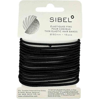 Sibel Elastic Thin Hair Bands Black 50 mm 16 ks – Zbozi.Blesk.cz