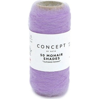 50 MOHAIR SHADES Katia Farby 50 MOHAIR: 51 svetlučká fialová