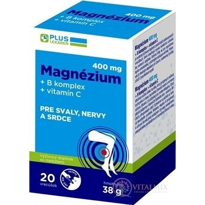 Plus Lékárna Magnézium 400 mg + B komplex + vitamin C sáčku 20 ks