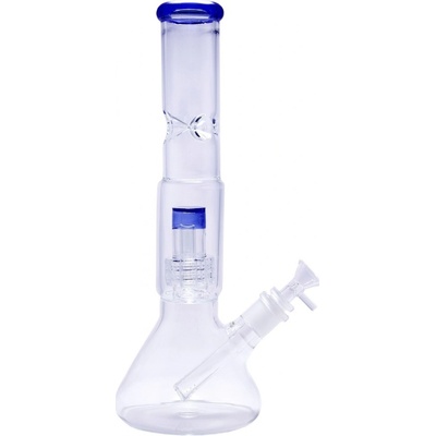 WeedShop Sklenený bong s Drum perkoláciou 32 cm Modrá