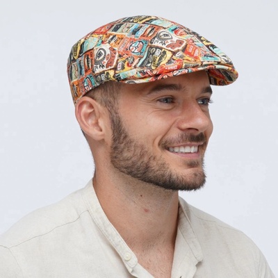 Göttmann Letní bavlněná bekovka Gottmann oranžová retro vzor Jackson 22-534