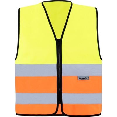 Korntex HI-VIS RX217 COLOGNE / Светлоотразителна жилетка с цип - HV жълто/HV оранжево 4XL (76R217ags14)